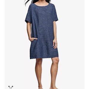 Eileen Fisher Organic Linen Striped Dress